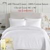 California Design Den Striped White Duvet Cover Queen/Full Only -