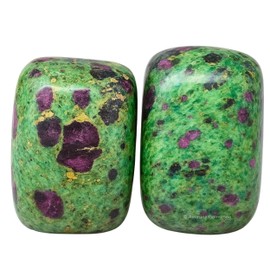 Amazing Gemstone Ruby Fuchsite Crystals and Healing Stones Tumbled - 1000+ Carats Ruby Fuchsite Stone, Natural Healing Stones for Energy Balance, Stress Relief - Premium Polished Gems Rocks