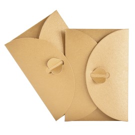 Pack of 50 Kraft Paper Envelopes, Heart-Shaped Postcard Envelopes, Creative Retro Cute Heart-Shaped Envelopes, for Wedding, Birthday Party Gift, 17.5 cm x 11.5 cm, Brown