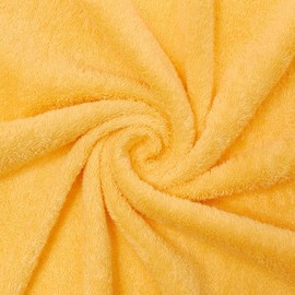 500 GSM Hypoallergenic Cotton Terry Cloth 46” Fabric by The Yard (Yellow, 1 Yard)