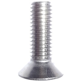 M8-1.25 x 16MM Flat Head Socket Cap Screws, Allen Socket Drive, Din 7991, Stainless Steel A2-70, Full Thread, Plain Finish, Flat Point, Quantity 50 by Fastenere