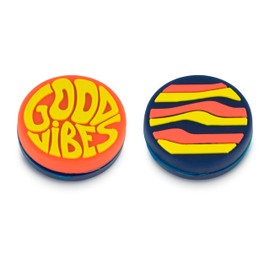 Get A Grip - Custom Tennis Racket Grip Tape - Anti-Slip/Quick-Drying Tennis Overgrips - Precut Badminton Racket Grip with Finishing Tape (Good Vibes Only, Dampeners)