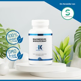 Klean Labs - Magnesium (bis) glycinate 120 mg - 120 capsules - vegan, no genetic engineering, no unwanted additives - to support the psyche