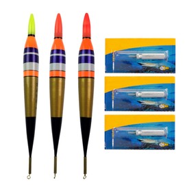 QualyQualy LED Bobbers Fishing Floats and Bobbers Sea Rock Fishing Floats Lighted Bobbers for Night Fishing 3/8oz 3Pcs #3