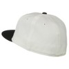 Wool Blend Flat Visor Premium Fitted Cap - White Black