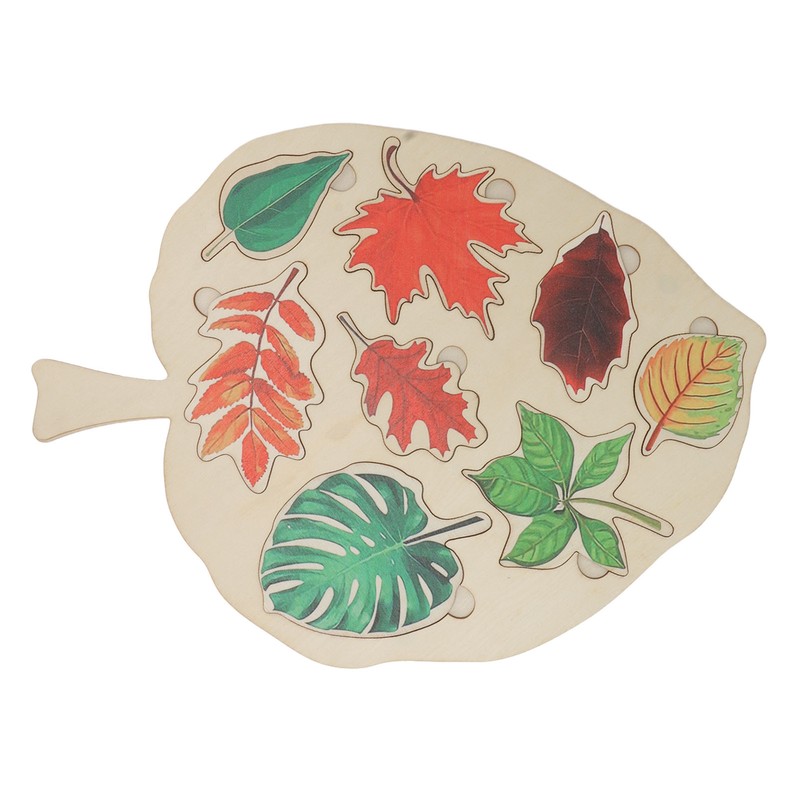 Wooden Leaf Shaped Puzzle Children Party Funny Jigsaw Puzzles Educational