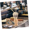SAFIGLE 1 Set Wooden Beard Comb and Shaving Brush Kit