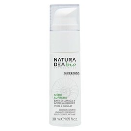 NaturaDea Organic Supreme Serum with Snail Slime and Hyaluronic Acid - Anti-Age, Moisturising, Soothing, Smoothing, Regenerating, Elastic, for Face and Neck, Superfood - 30ml