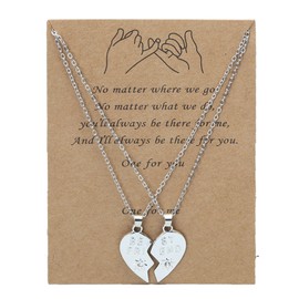 Friendship Gifts for Women Friendship Necklace BFF Necklace for 2/3 Best Friend Necklace Healing Crystal Necklace Love Heart Pendant Necklace Sister Birthday Party Gifts for Friends