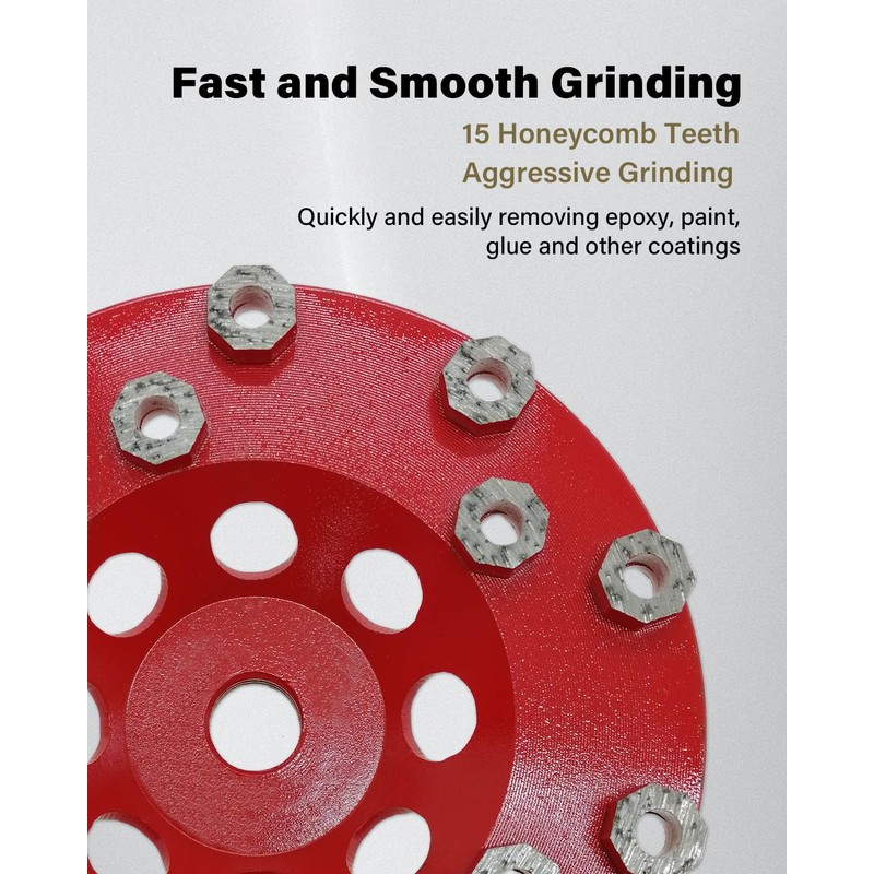 Diamond Grinding Cup Wheel for Hard Concrete Floor, Epoxy Coating