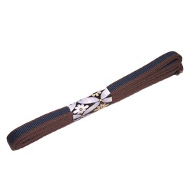 【Banshu Craft】Obi Shime Long 145cm Cord with Pouch 3-bun (Approx. 9mm Width) (#13 Navy Brown) Domestic Sanada Cord Obijime L Size 100% Cotton Hard to Unravel