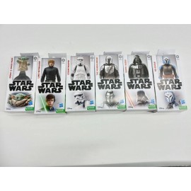 Hasbro (Lot Of 6) Starwars 6" Figures Vader Skywalker Stormtrooper BoKatan Manda Grogu*