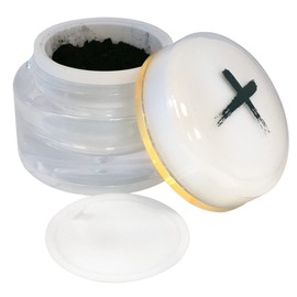 Acrylic Ash Pyx with Ashes for 500 or 1000 People | White and Clear Container with Twist-Off Cap for Ashes | Church and Minister Supplies for Ash Wednesday (Small (500 People))