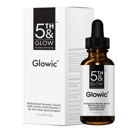 5th & Glow Glowic Anti-Aging Serum for Women – Antioxidant Serum for Face - Contains Hyaluronic Acid and Vitamin C – Reduces the Appearance of Dark Spots, Fine Lines, and Wrinkles, 1 oz