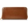 Recalence 8009TO Round Zip Long Wallet, Braun