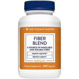 The Vitamin Shoppe Fiber Blend, Natural Source Insoluble and (600 Capsules)