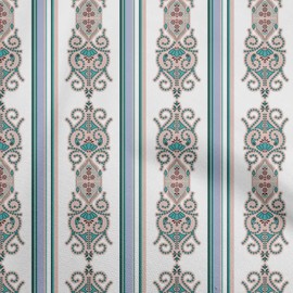 oneOone Velvet White Fabric Damask Quilting Supplies Print Sewing Fabric by The Yard 58 Inch Wide