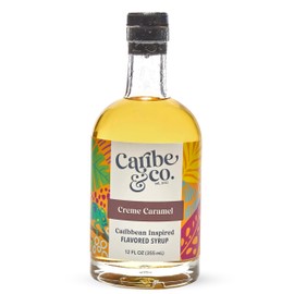 Caribe & Co., Creme Caramel Flavored Syrup- All-Natural Coffee Syrup, Great for Cocktails, Mocktails, Lattes, Desserts, & More, No Artificial Flavors or Sweeteners - 6 Pack, 16oz