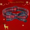 DOGWONG Red Dog Collar with Bow Tie - Red Checked