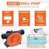 TOPWAY Self Priming Water Drill Pump Attachment with Suction and