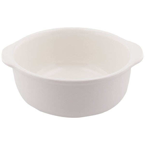 Banko Ware 06283 Oven Safe Heat Resistant Monotone Soup Plate, White, Diameter Approx. 5.1 inches (13 cm), Onion Gratin Soup, Tableware, Microwavable, Made in Japan