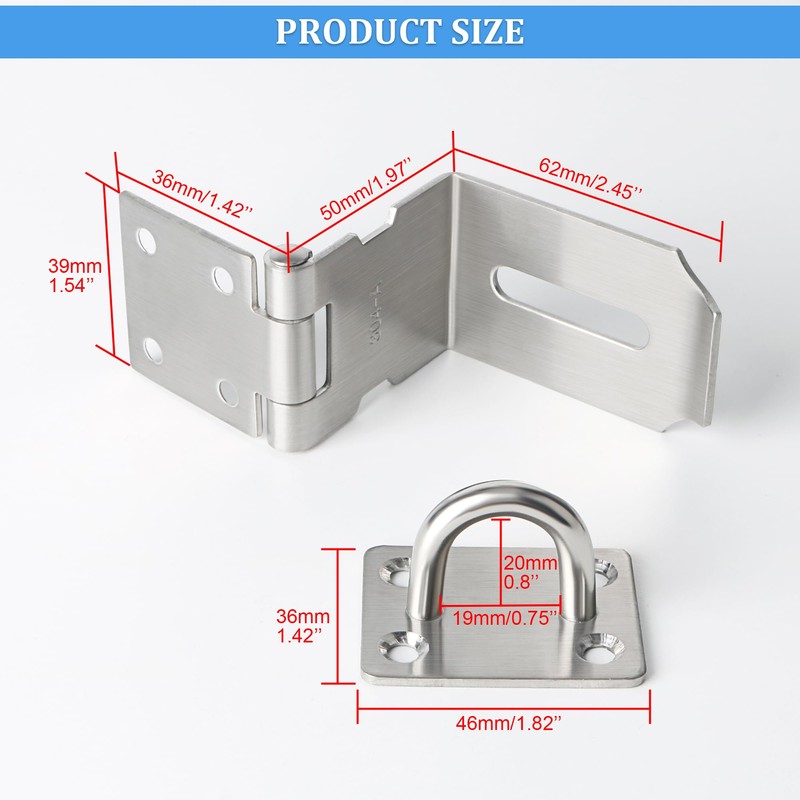 Sayayo 90 Degree Padlock Hasp Door Clasp Door Lock Gate