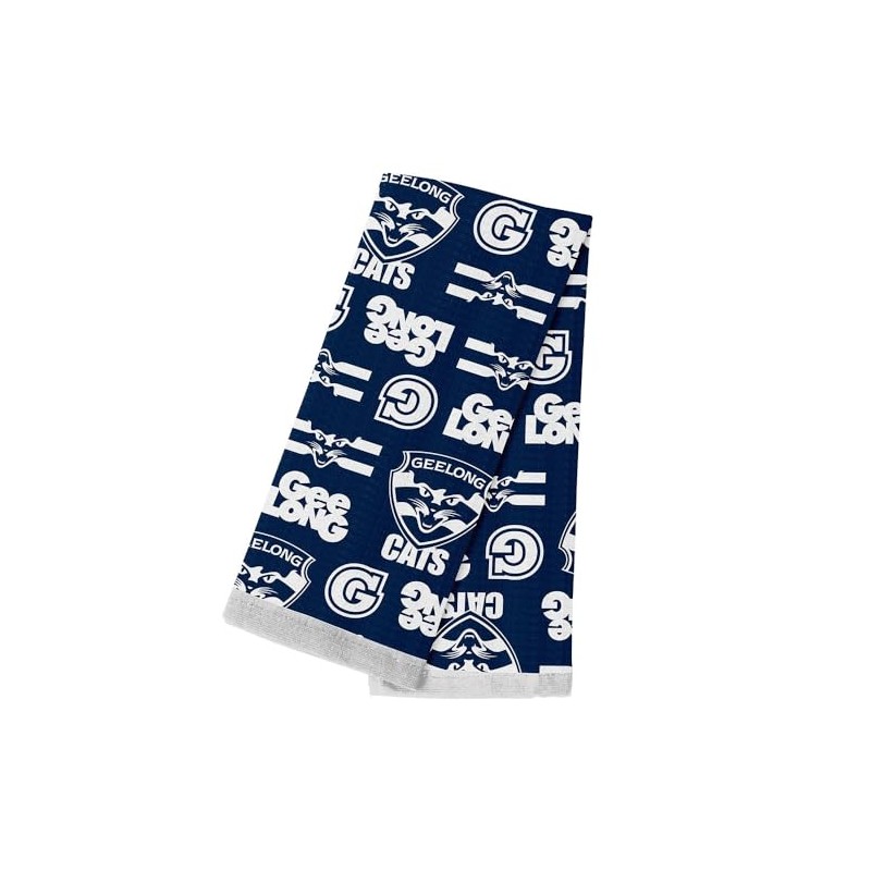 Licensing Essentials AFL Geelong Cats Tea Towel, 40cm x 60cm