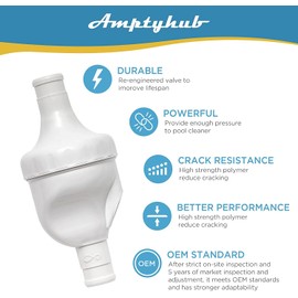 Amptyhub Upgraded 9-100-1200 Backup Valve Replacement for Polaris 360 Pool Cleaner, The Parts has Been Reinforced, Longer Life Than Zodiac 9-100-1200 (NOT Compatible with Polaris 280 380)