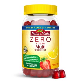 Nature Made Nature Made Zero Sugar Multivitamin Gummies, Daily Nutritional Support Vitamin Supplements, Aspartame Free, 90 Sugar Free Gummies, 45 Day Supply