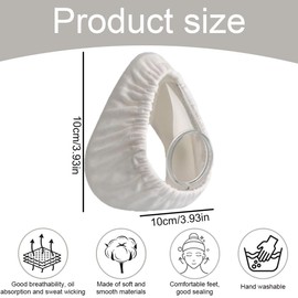 WUSJCOF 3er-Pack Weiß Vollgesichtsmasken-Liner, wiederverwendbare Abdeckung, beatmungskompatibel