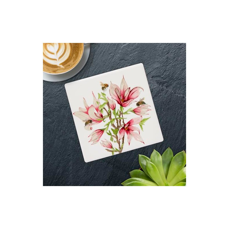 Bee-Tanical Magnolia Coaster Drinks Mat