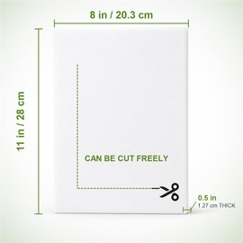 5 Pack Lipo Foam Pads, 8 x 11 x 0.5 Inch, Post Surgery Recovery