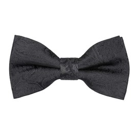 Alizeal Boys Adjustable Fashion Paisley Floral Strapped Pre-tied Kids Bow Tie, Black