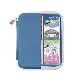 Estuche de tarjetas YOTO en Azul Pájaro – Accesorio para niños, carpeta suave portátil con cremallera y 64 bolsillos para tarjetas de reproductor y mini audiolibros, funda para portafolio para viajes