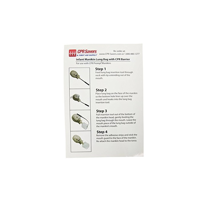 Infant Face Shield Lung Bags, 100 Pack (Insertion Tool Included!)