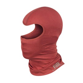 Prosske Balaclava Ski Mask Thermal Mesh Women Men Children Girls Boys Ski Hood Balaclava, red