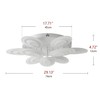 Aiwen Modern LED Ceiling Lights, 29.13 in Acrylic Leaf Flower