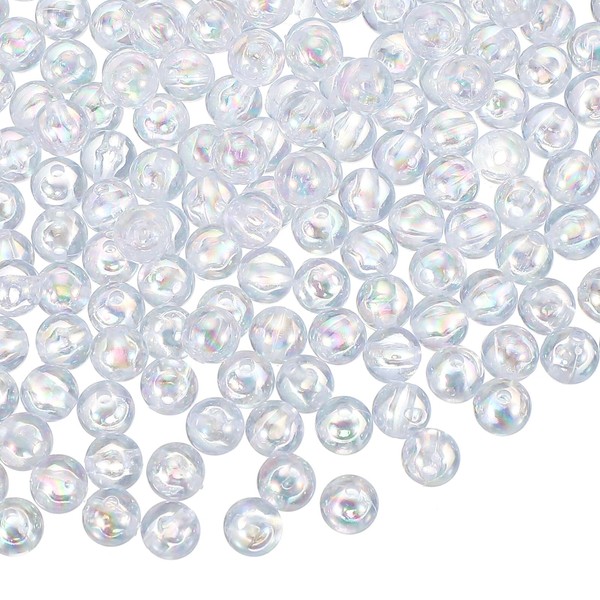 PATIKIL 8 mm Acrylic Round Beads, 100 Pcs AB Colors