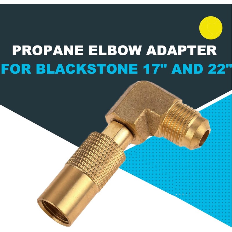 Propane Elbow Adapter for Blackstone 17" and 22", Brass 3/8"