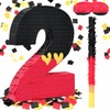 RoundFunny Number 2 Piñata Black Red Piñata First Birthday Party