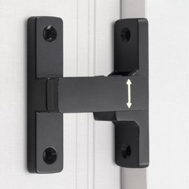 Sliding Door Bolt Lock (Black) Security Device