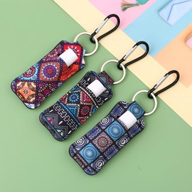 COOKOOKY Chapstick Holder Keychain Lip Gloss or Lipstick Cute Lip Balm Keychain Holder with Clip