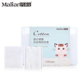 Marianne 5-Layer Cotton Pads (100 Sheets) + 20 Sand Cotton Pads for Portable Cleansing (Combined Use), 8467 Free Size (Total 120 Sheets) 8467 10ea