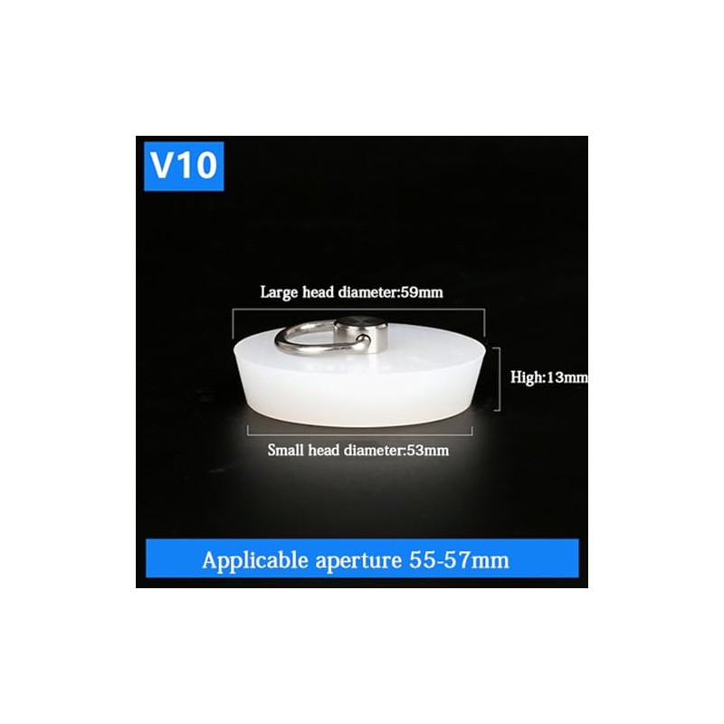 White Drain Stoppers, Bath Sink Plug, Rubber Seal Plugs Covers