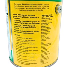 Slip Plate No. 1 Dry Graphite Lubricant – Industrial Friction Reducer for Metal, Wood & Concrete | High-Temp –75°F to 450°F | Rust & Wear Protection 1 Gallon