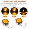PVerandio 60 LEDs Fender Pedestal Lights Amber/Amber Double Face LED