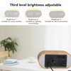 Wooden Alarm Clock USB Wireless Charging Wood LED Digital Display