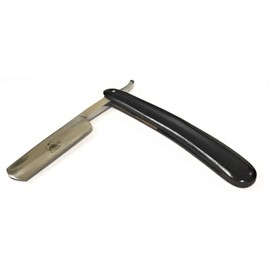 GBS Professional 4pc Straight Razor Shaving Kit - Comes with High Quality Straight Razor with Ebony Wood Handle, Leather case for Travel, Sharpening Stone, and 2" x 22" Leather strop with Swivel Clip