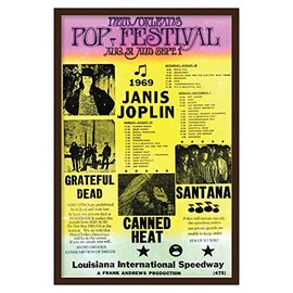 Fresh Prints of CT Showprint Concert Poster New Orleans Pop Festival 1969