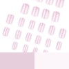 24 Pcs Pink Press on Nails Short Square Nail Tips,YEFIUO